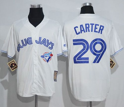 Blue Jays #29 Joe Carter White Cooperstown Throwback Stitched MLB Jersey